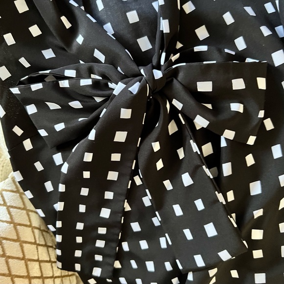 MUD PIE Feminine CLASSY Sleeveless GEOMETRIC Pretty Bow BLOUSE Top SHIRT S - Picture 15 of 15